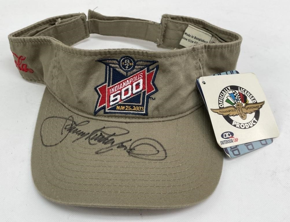 Johnny Rutherford Signed 2003 Indy 500 Visor Hat