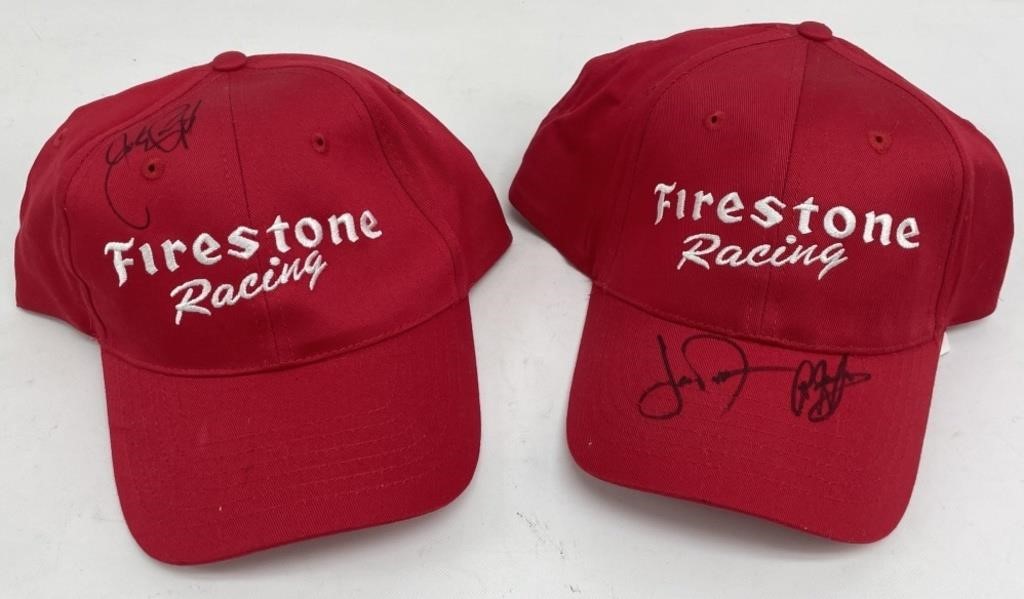 (2) Firestone Racing Indy 500 Signed Hat 
Sold