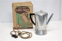 VINTAGE WEST BEND FLAVO-MATIC ELECTRIC PERCOLATOR