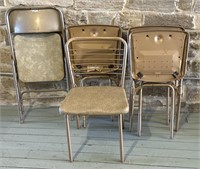 (5) Vintage Metal Folding Chairs (one does not