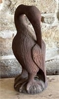 Wood Carved Crane 16”