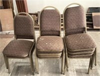 (10) Metal Banquet Chairs 
(They may have some