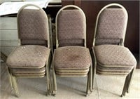 (12) Metal Banquet Chairs 
(They may have some