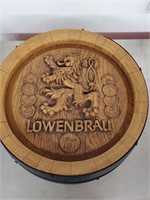Lowenbrau beer barrel advertisement