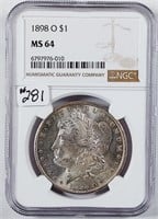 1898-O  Morgan Dollar   NGC MS-64
