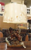 Porcelain Horses Table Lamp.