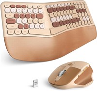 MOFII Wireless Ergo Keyboard & Mouse - Tea