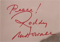 Roddy McDowall signed portrait photo