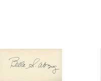 Bella Abzug original signature