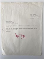 Mara Corday signed letter