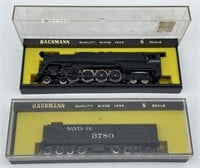 Bachmann N Scale Santa Fe Locomotive & Tender