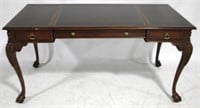 Chippendale style leather top desk