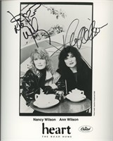 Heart Nancy Wilson and Ann Wilson signed photo