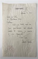 Sculptor Edmond Amateis signed letter