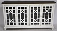 Painted 4 glass front door console