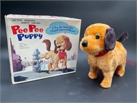Vintage Pee Pee Puppy Toy In Box