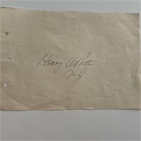 Henry A. Patten signature cut