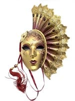 Made in Italy Painted Plastic Fanned Mask