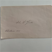 John Le Yard signature cut 1880