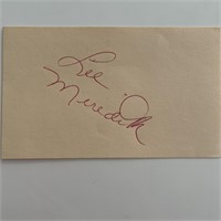 Lee Meredith signature cut