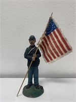 Union Soldier with flag statue