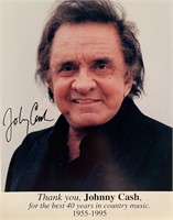 Johnny Cash facsimile signed photo. 8x10 inches