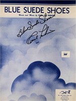 Carl Perkins signed Blue Suede Shoes sheet music