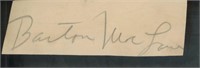 Barton MacLane original signature