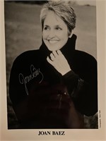 Joan Baez facsimile signed photo. 8x10 inches
