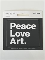 Peace Love Art Sticker