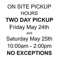 ON SITE PICKUP INFORMATION