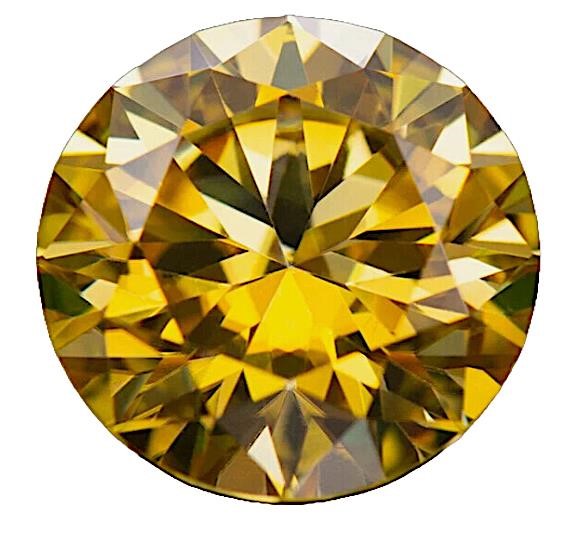 5.0ct Unmounted Yellow Moissanite Diamond
