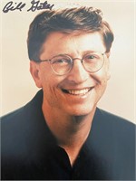 Microsoft founder Bill Gates signed photo