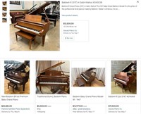 11 - NUMBERED BALDWIN BABY GRAND PIANO W/ BENCH