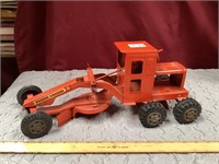 Vintage 50's Marx Orange Power Grader Tractor Toy
