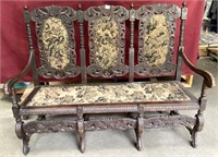 Ornate 19th Century Settee With Gorgeous Carvings