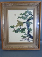 Chinese Jade Art in Framed Shadow Box