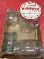 Box Lot Containing Four Jars as Shown
