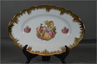 T. Limoges Porcelain 24kt Gold Vizavi Platter