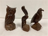 Iron wood carvings. 7” tall