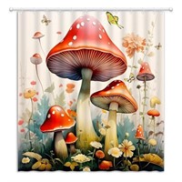 Mushroom Shower Curtain Retro Flower