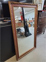 Latge red and brown mirror