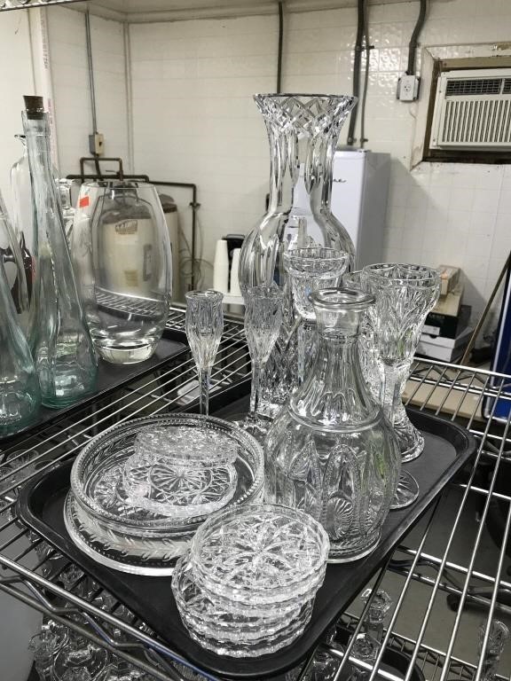 Beautiful Crystal Vases, Candle Holders & Various
