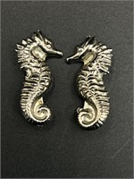 Twin Seahorse brooches