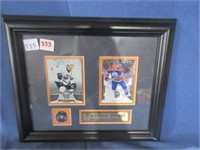 Taylor Hall framed and matted prints .