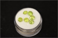 3.50 Ct. Round Brilliant Cut Peridot Gemstones