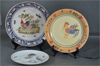 Fitz & Floyd, and Royal Norfolk Chicken Plates
