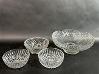 Crystal Small Bowls & Centerpiece Bowl