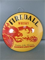 Fireball Whisky Metal Button Sign