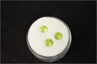 1.60 Ct. Round Brilliant Cut Peridot Gemstones